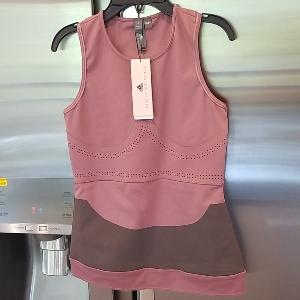 Adidas by Stella McCartney Rose and Charcoal Tank Top - Picture 15 of 16